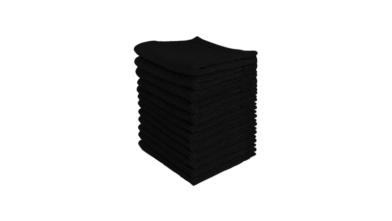 Lot de 12 serviette noire