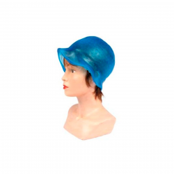 Bonnet silicone bleu pour mêches avec crochet