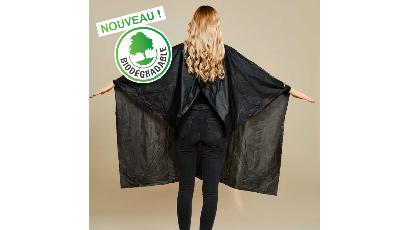 Capes noires biodégradables 140 x140 - Boîte de 33