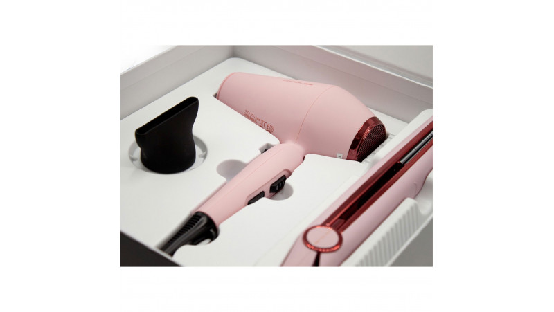 Kit Lisseur C1 Digital + sèche cheveux Kompactissimo Rose