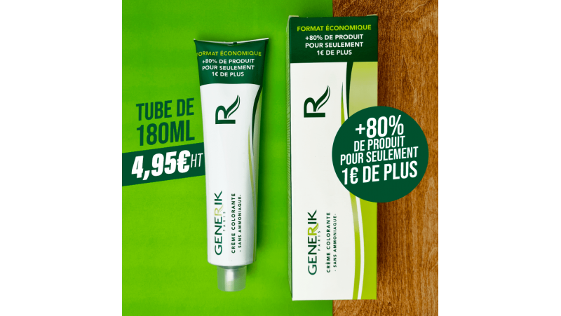 Tubes de 180ml de coloration sans ammoniaque