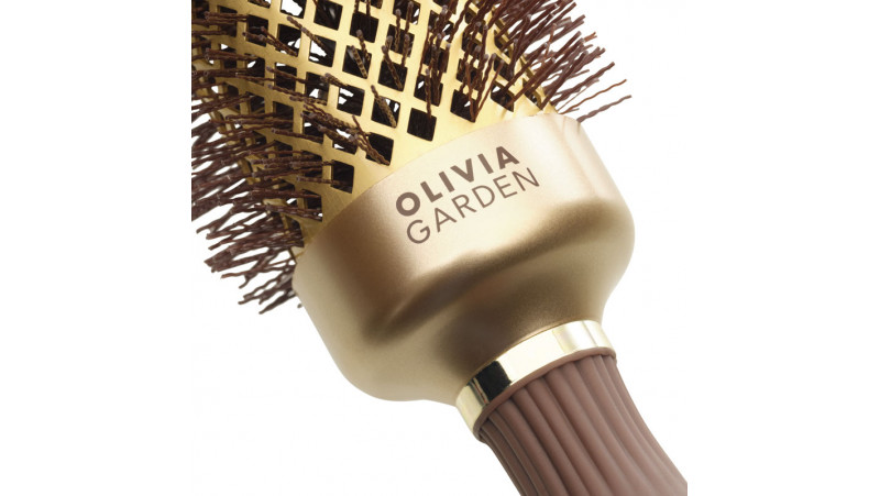 Brosse Expert Blowout Shine Wavy Bristles- Marron&Or- diamètre45 mm