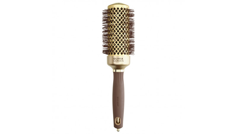 Brosse Expert Blowout Shine Wavy Bristles- Marron&Or- diamètre45 mm