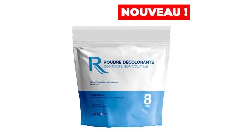 Poudre décolorante bleue compacte non volatile 8 tons - 500gr