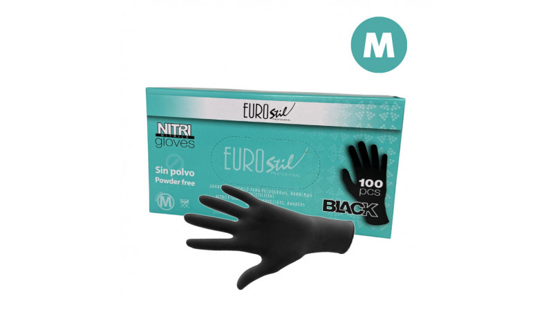 Boite de 100 gants en nitrile sans poudre -taille M -